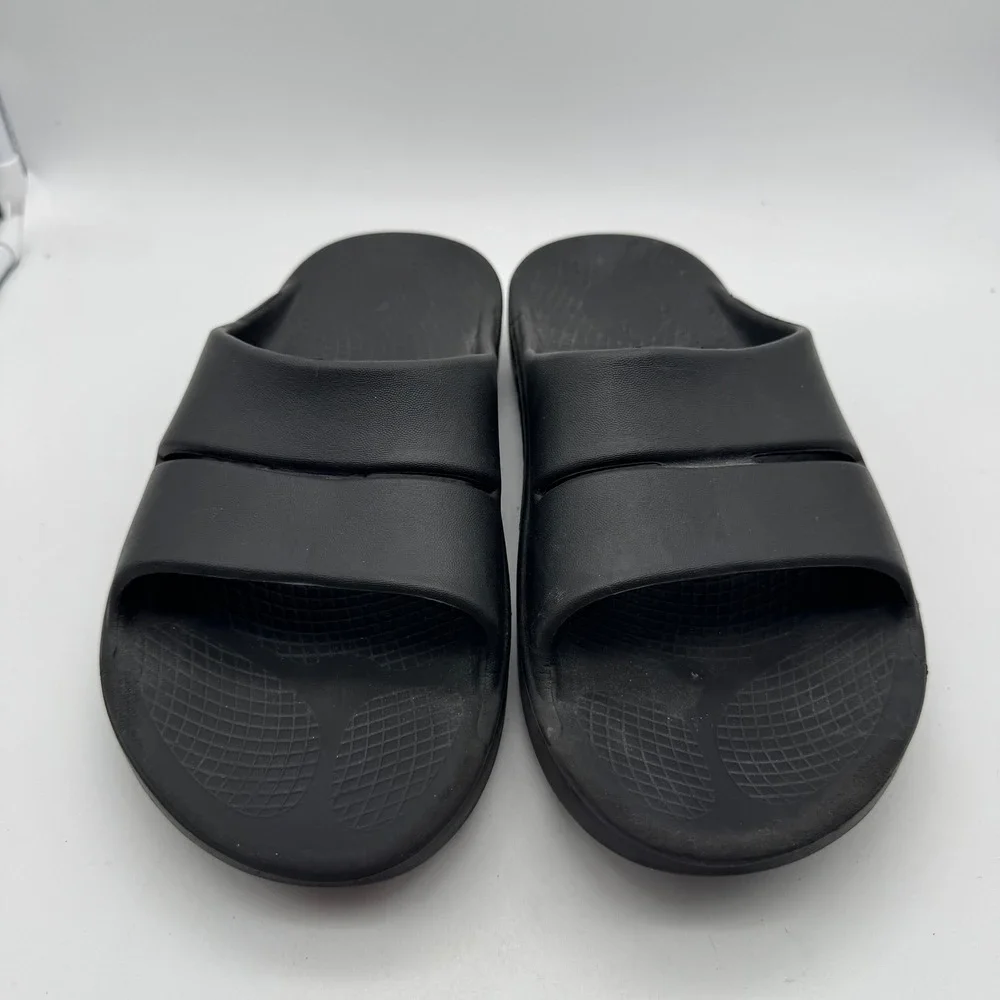 OOFOS OOahh Slide Sandal Mens Black Recovery Comfort Slip‎ On EU 41 M8 W10